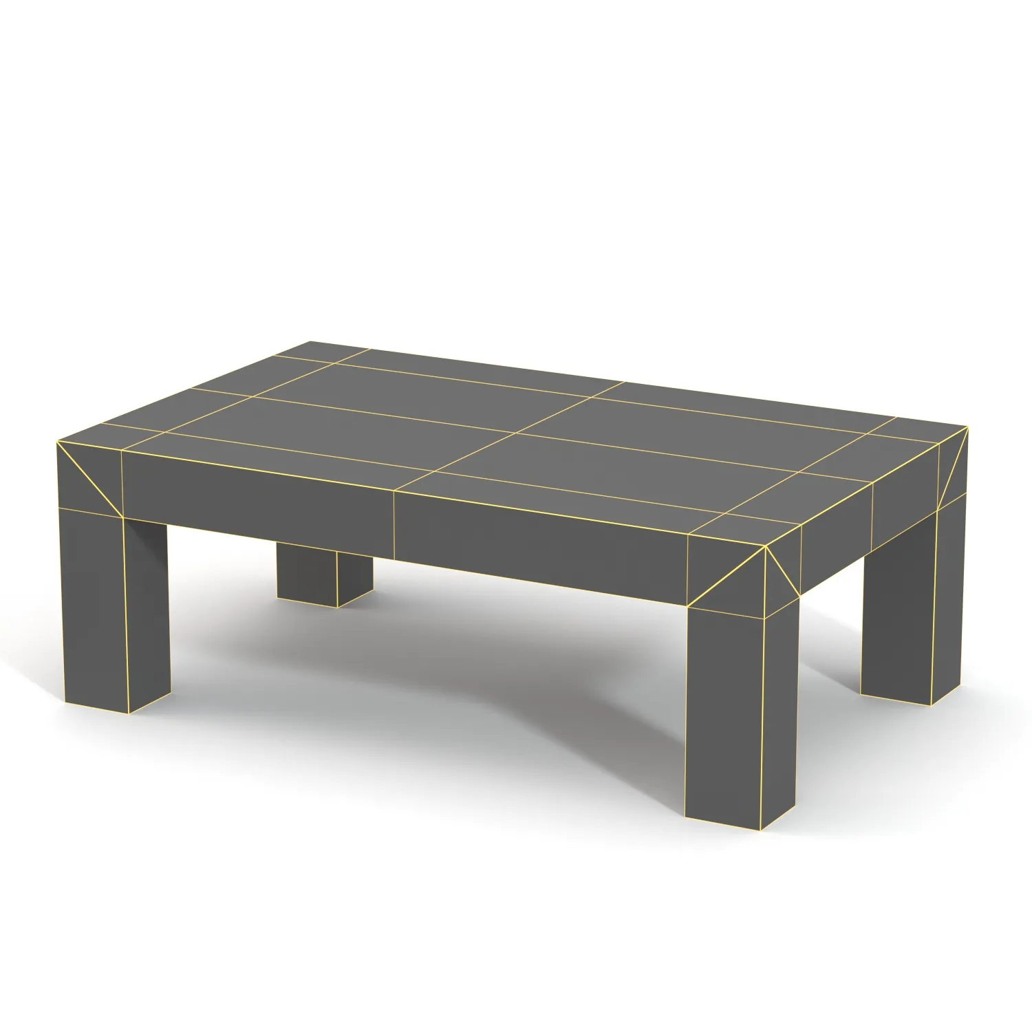 Lacquered Faux Tortoise Shell Coffee Table PBR 3D Model_07